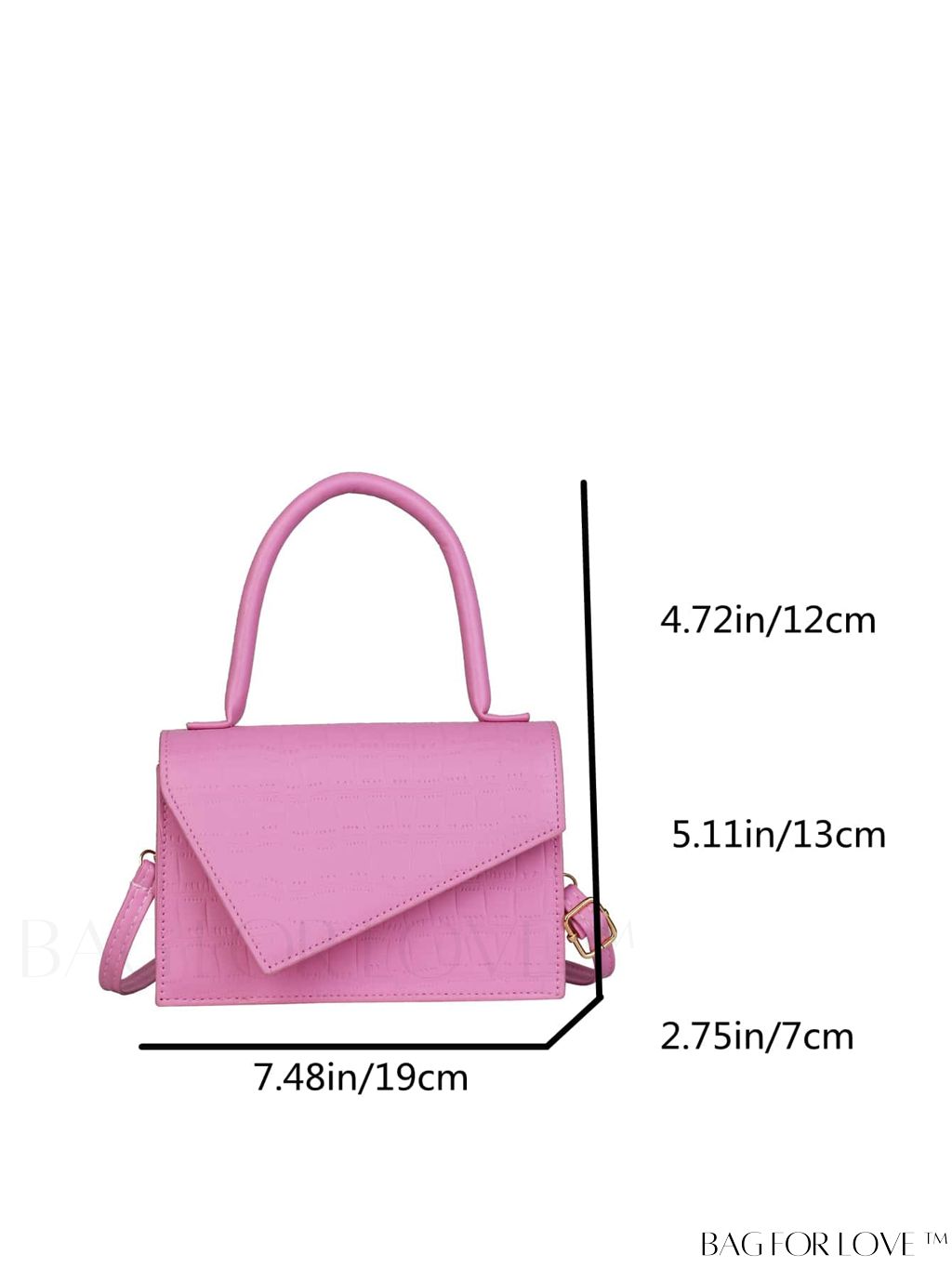 BagForLove - Crocodile Embossed Mini Flap Square Bag