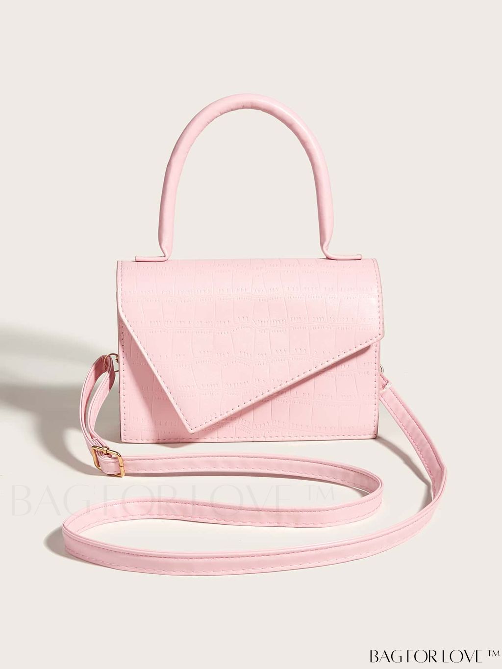 BagForLove - Crocodile Embossed Mini Flap Square Bag