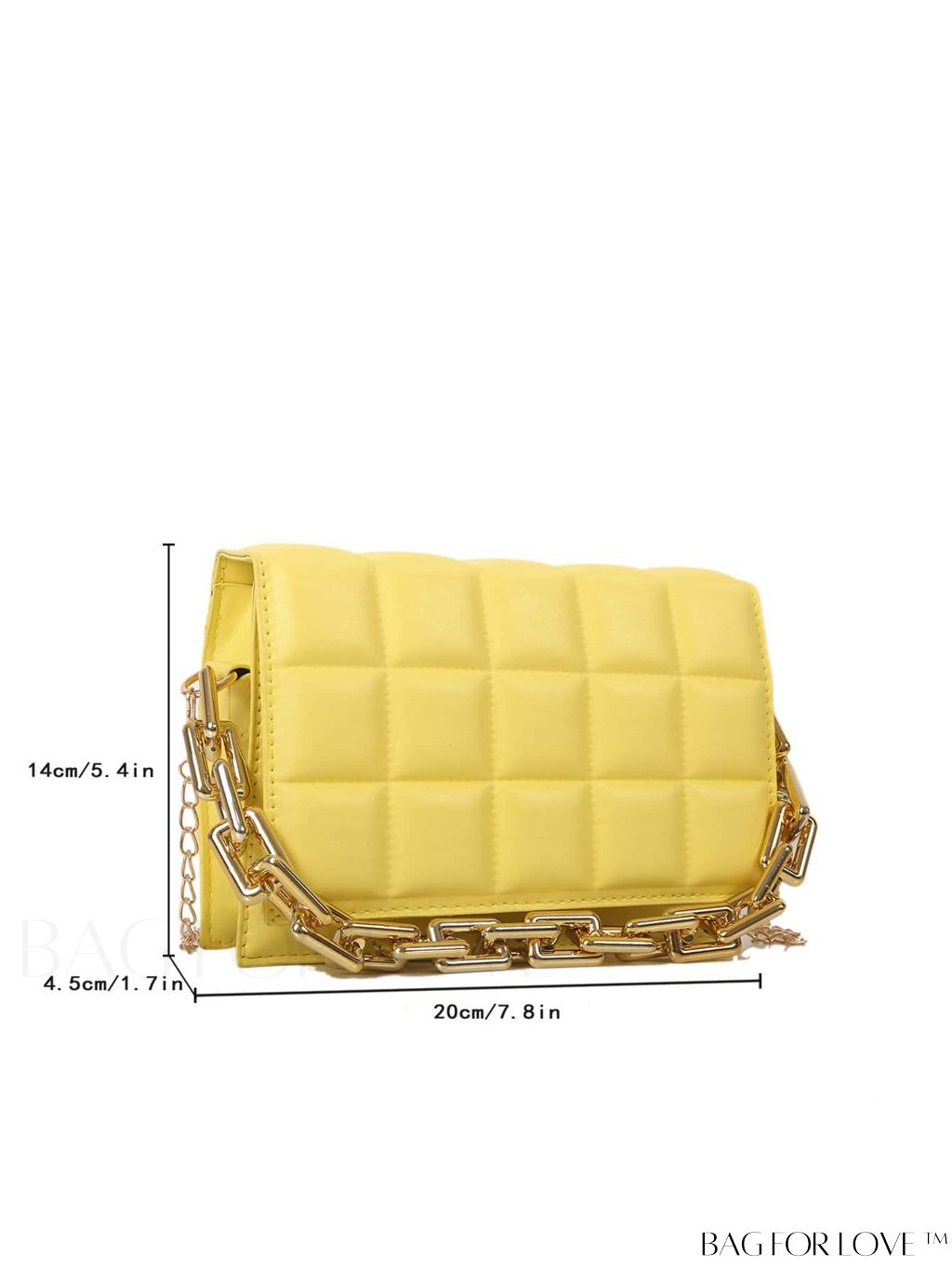 BagForLove - Compact Quilted Chain Square Bag with Subtle Detailing