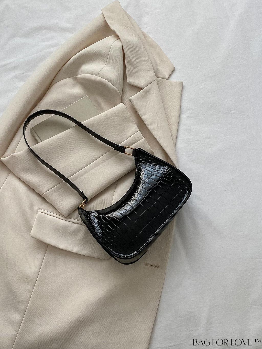 BagForLove - Refined Small Hobo Bag: Minimalist Elegance in Solid Color