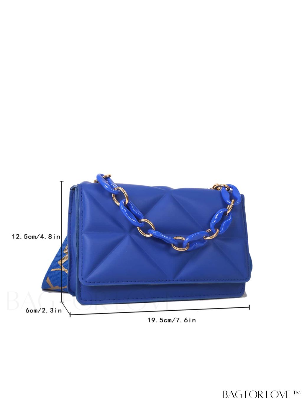 BagForLove - Compact Chain Flap Square Bag with Stylish Quilted Design