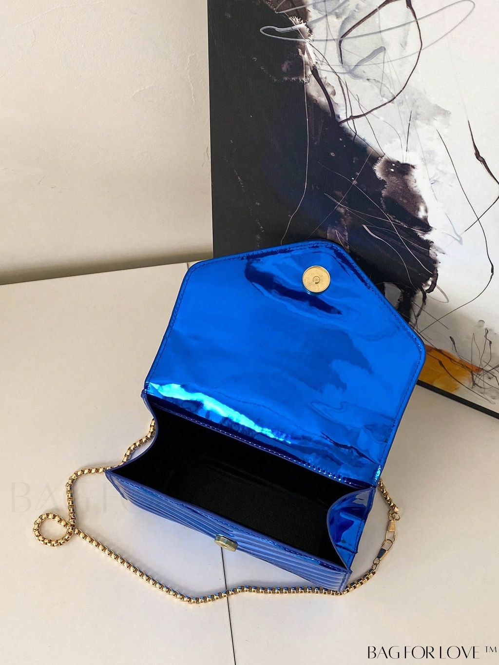 BagForLove - Compact Quilted Flap Shoulder Bag in Striking Neon Red