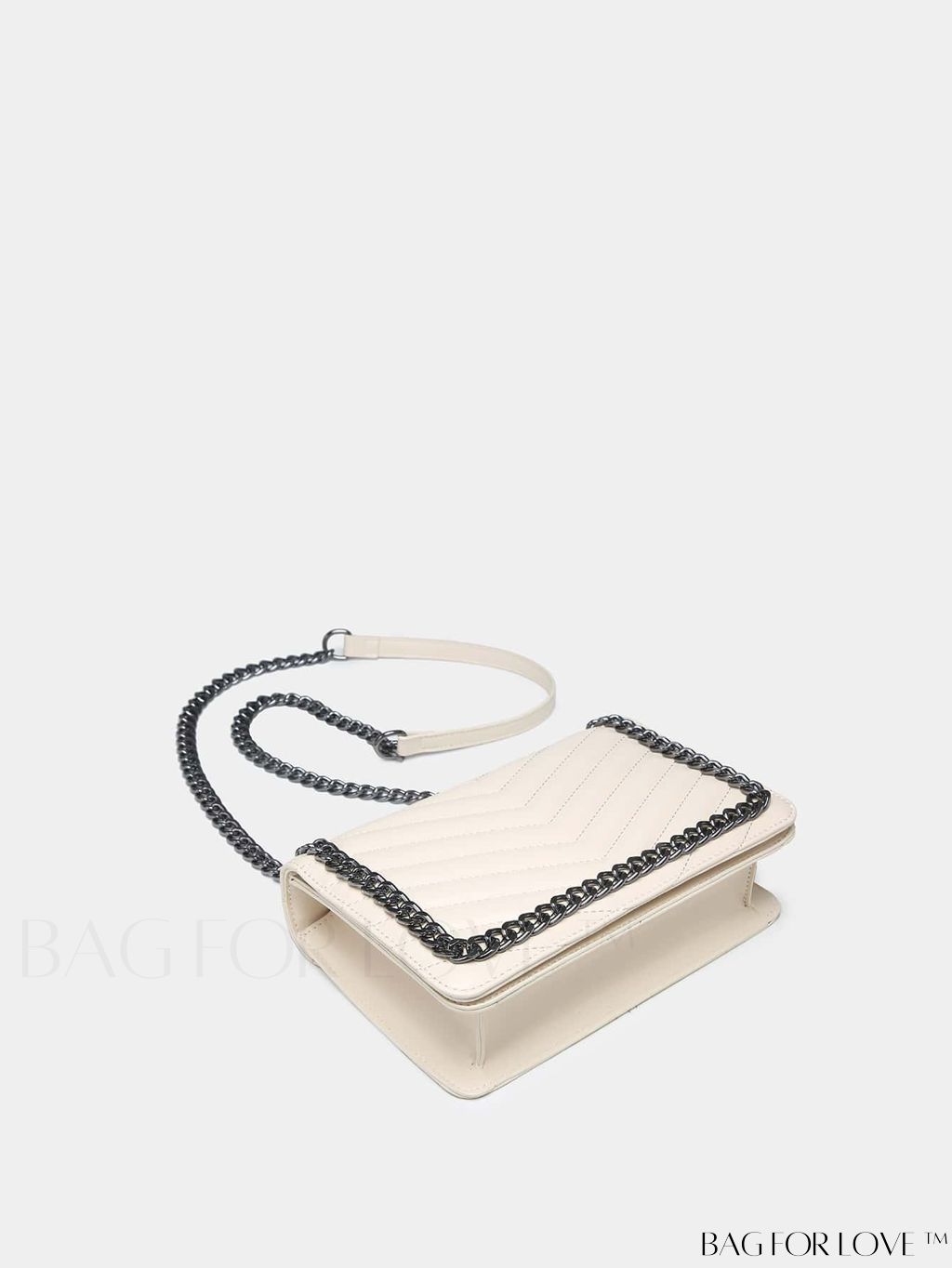 BagForLove - Chic Chevron Flap Square Bag with Chain Strap