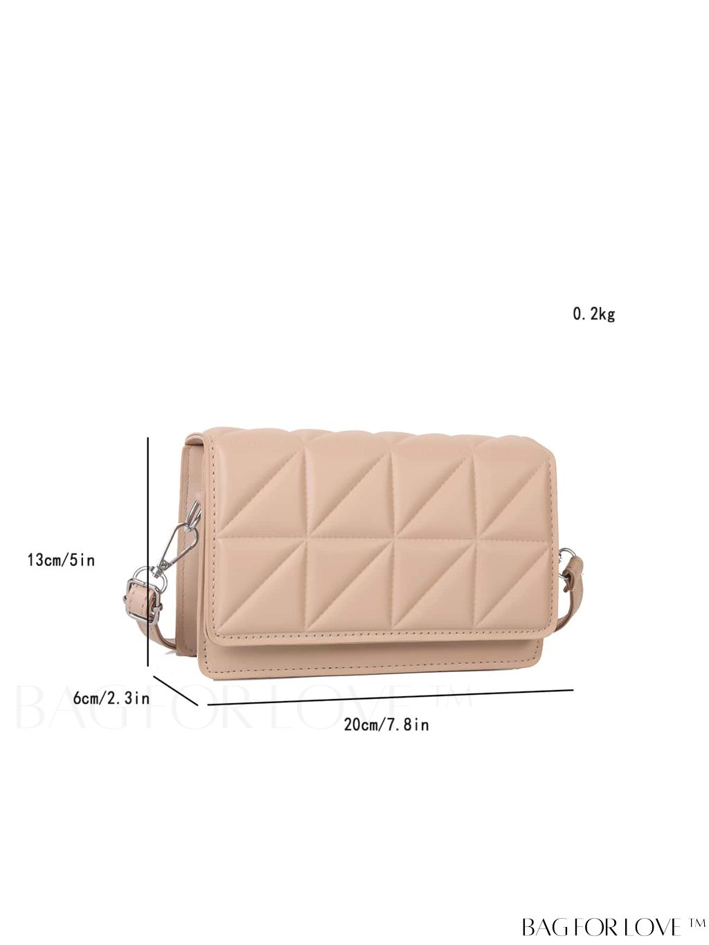 BagForLove - Stylish Adjustable Strap Crossbody Bag with Quilted Detail and Plaid Design