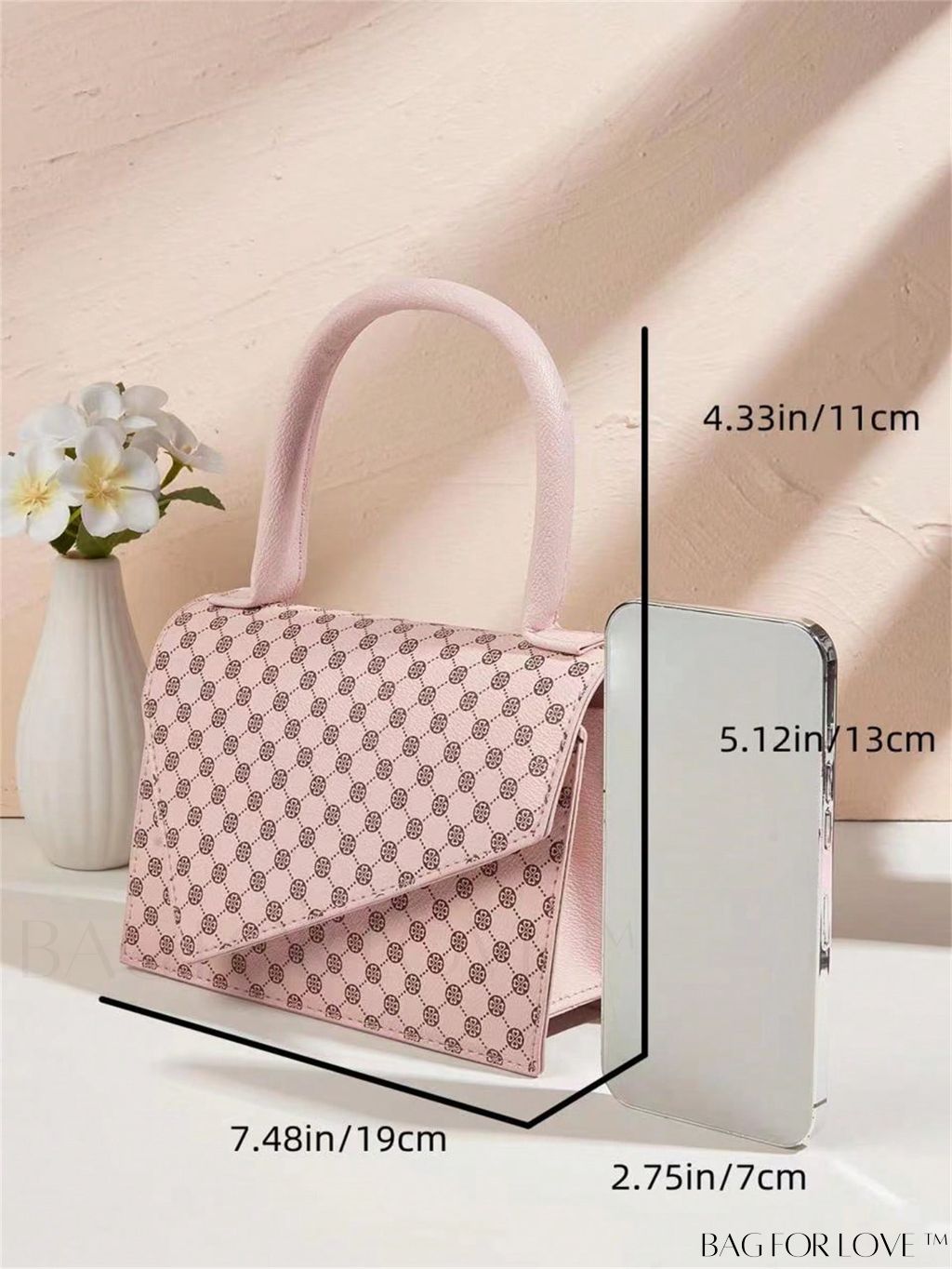 BagForLove - Crocodile Embossed Mini Flap Square Bag