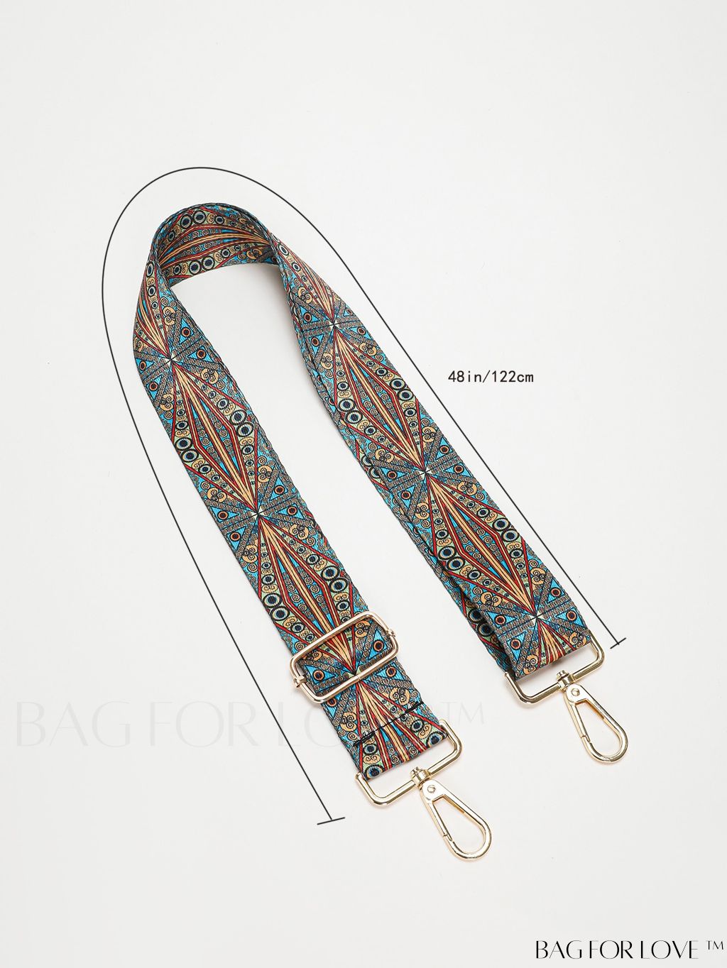 BagForLove - Geometric Print Bag Strap - Adjustable Replacement for Stylish Bag Accessories