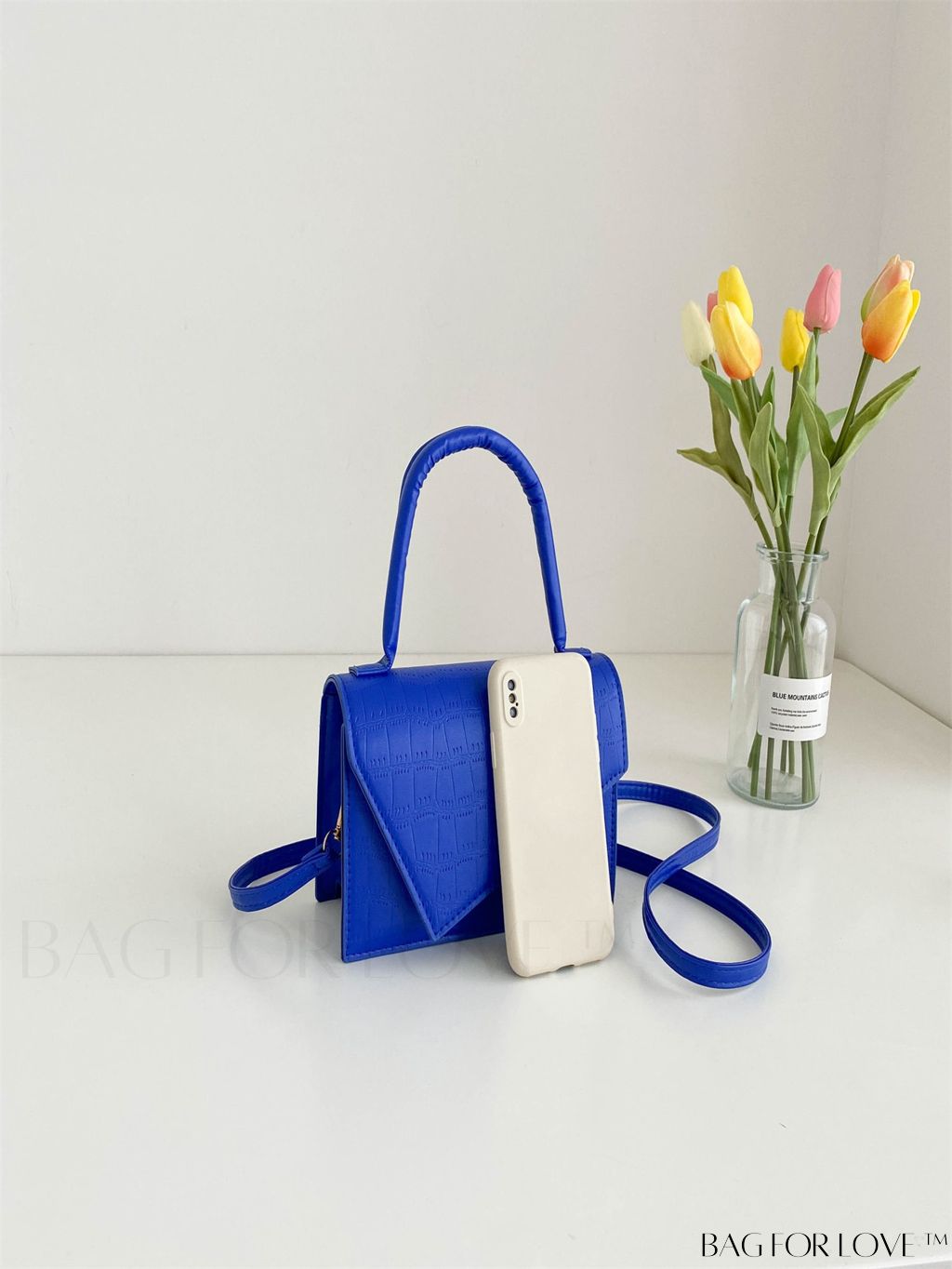 BagForLove - Crocodile Embossed Mini Flap Square Bag