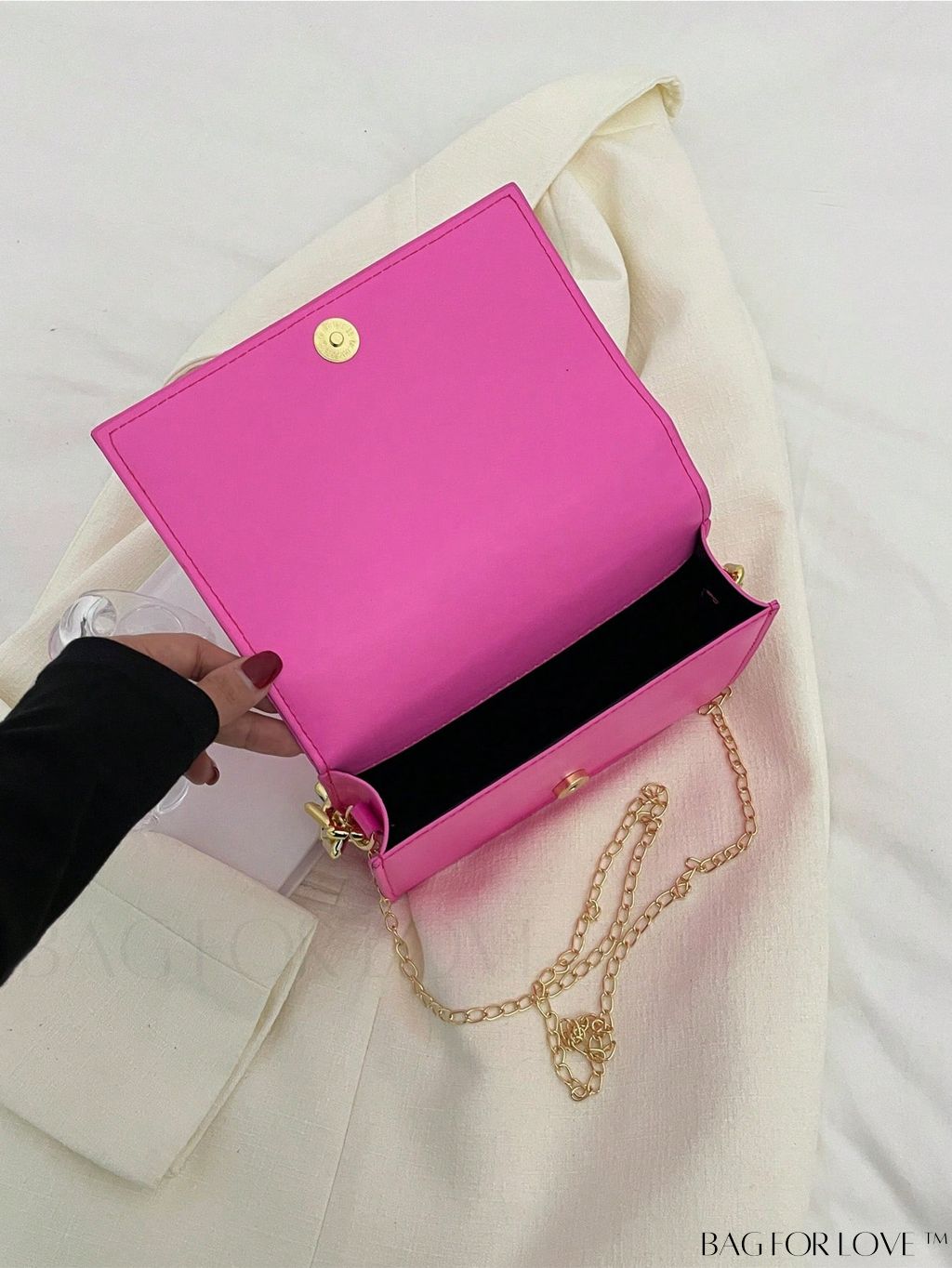 BagForLove - Compact Quilted Chain Square Bag with Subtle Detailing