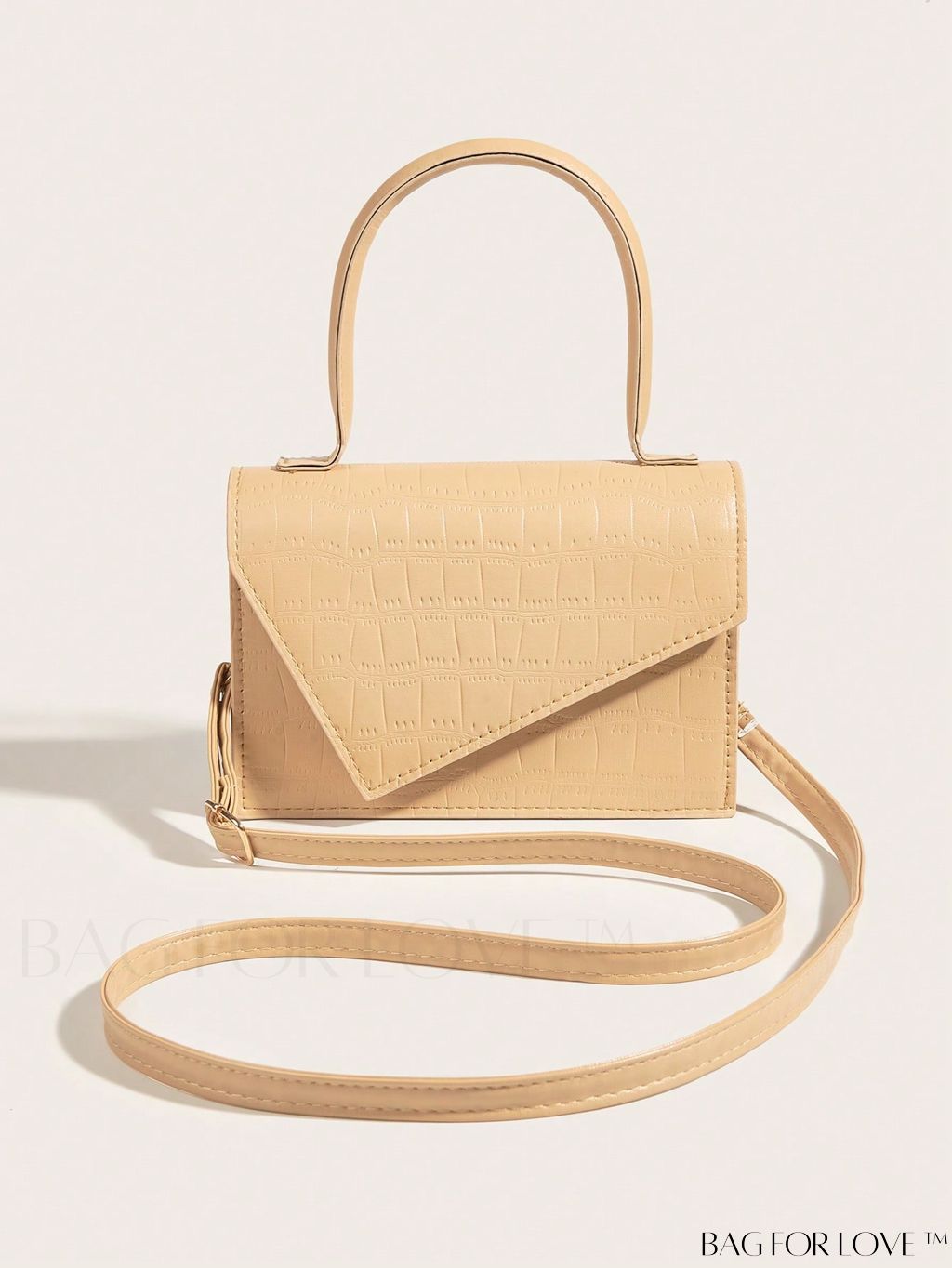 BagForLove - Crocodile Embossed Mini Flap Square Bag