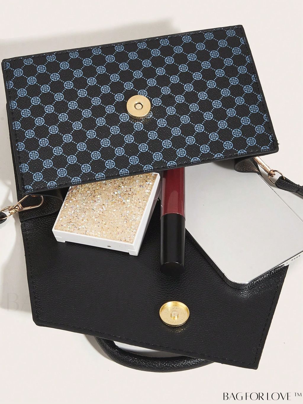 BagForLove - Crocodile Embossed Mini Flap Square Bag