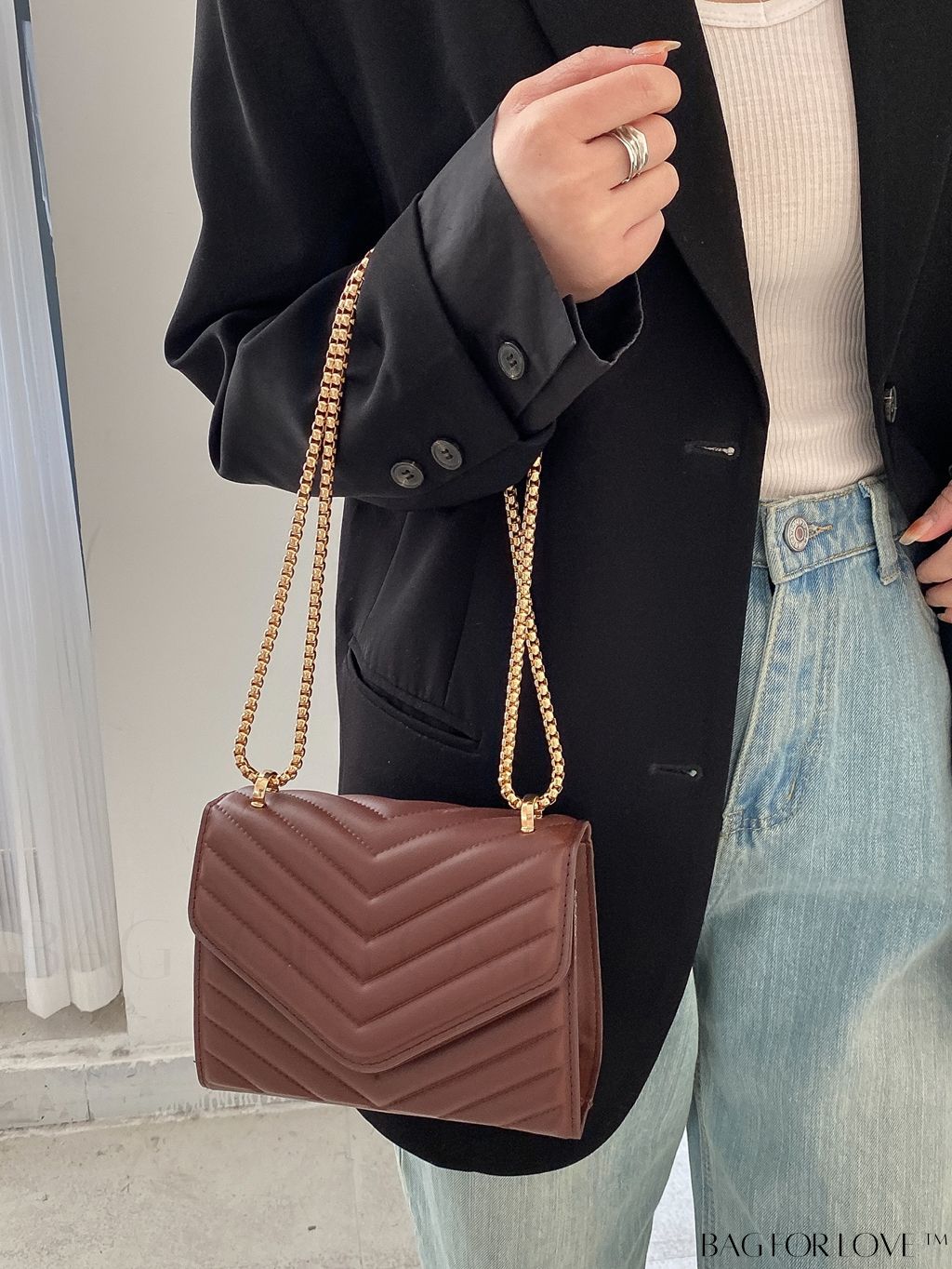 BagForLove - Compact Quilted Flap Shoulder Bag in Striking Neon Red