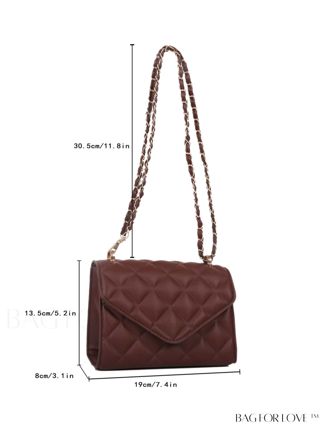 BagForLove - Compact Quilted Flap Shoulder Bag in Striking Neon Red