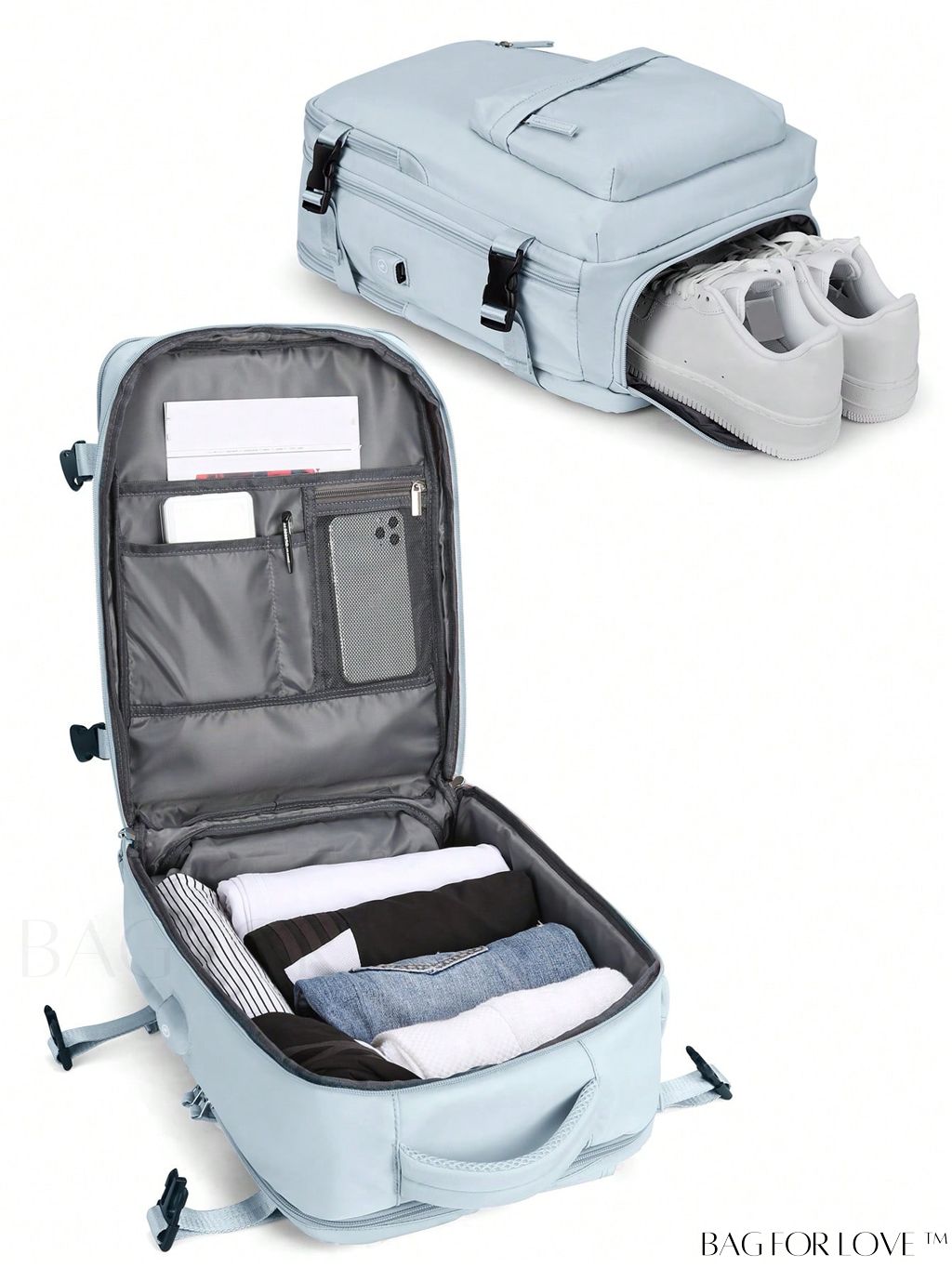 BagForLove - Premium Classic Medium Backpack with Zipper and Wet-Dry Separation