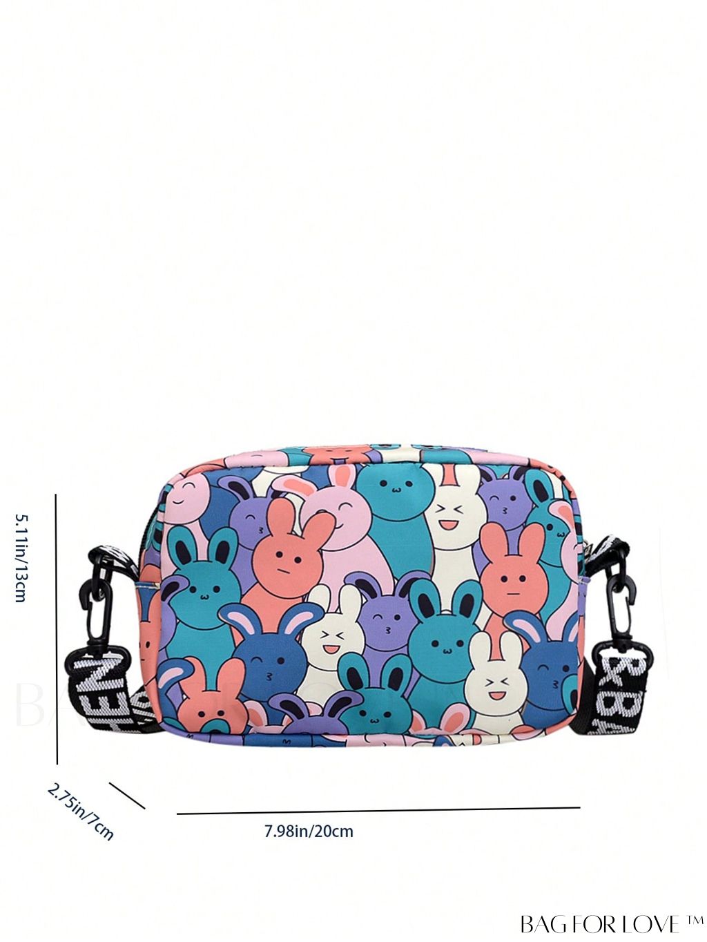 BagForLove - Adjustable Strap Mini Cartoon Rabbit Crossbody Bag with Stylish Design