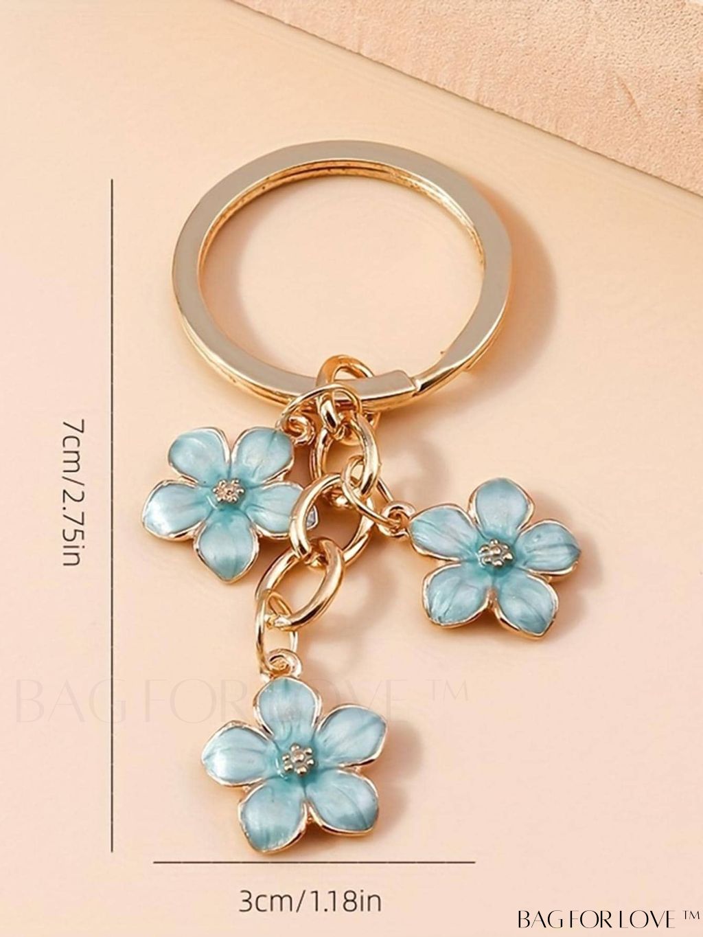 BagForLove - Customize Your Style: Exquisite Flower Charm Keychain for a Distinctive Touch