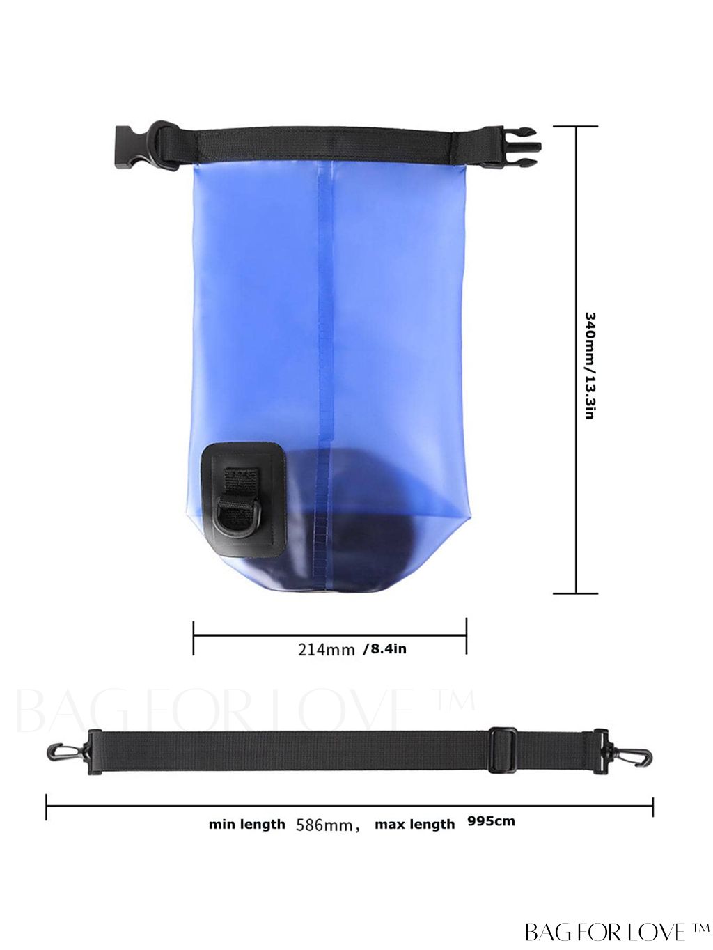 BagForLove - Waterproof PVC Bucket Dry Bag: Ideal for Swimming, Rafting, Kayaking, Surfing, Fishing, and Beach