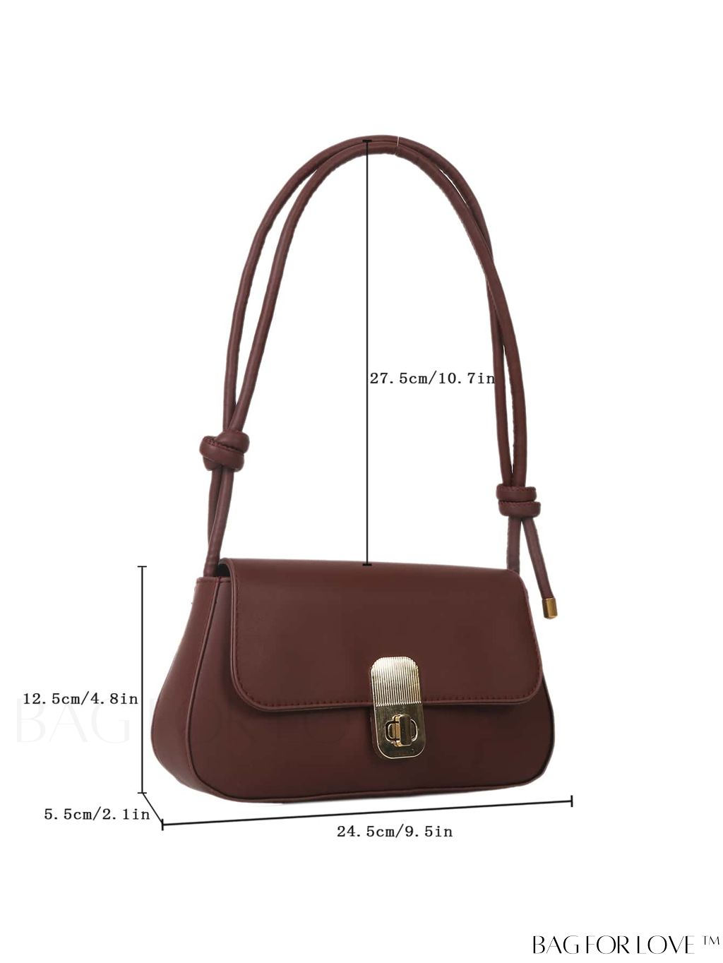 BagForLove - Sleek Flap Baguette Purse