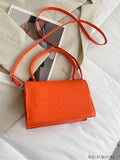 BagForLove - Crocodile Embossed Mini Flap Square Bag