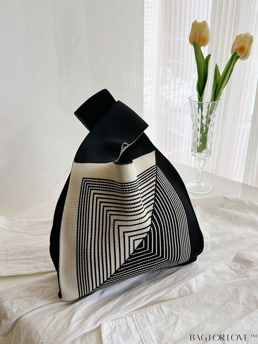 BagForLove - Compact Geometric Satchel with Twin Handles