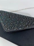 BagForLove - Compact Pleated Envelope Bag with Sparkling Rhinestone Embellishment
