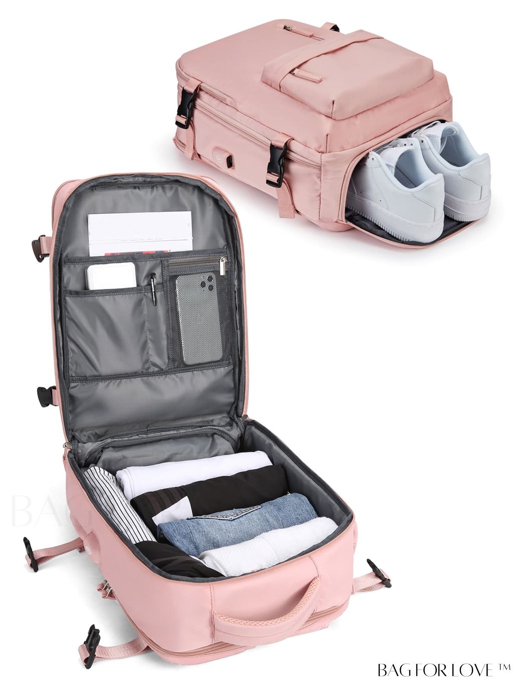 BagForLove - Premium Classic Medium Backpack with Zipper and Wet-Dry Separation