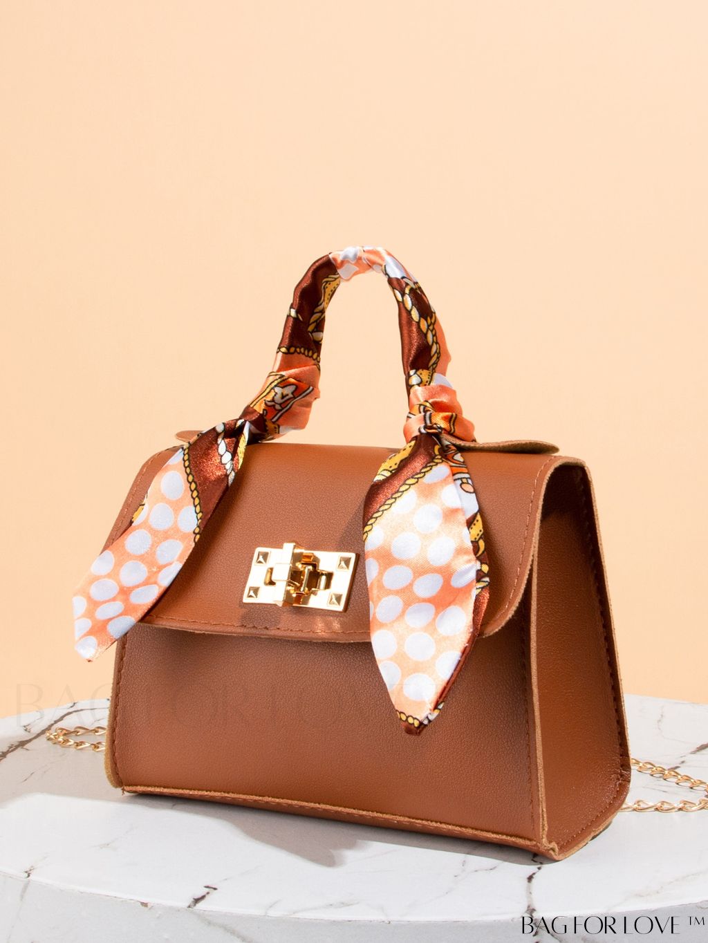 BagForLove - Neon Red Twilly Scarf Design Square Bag - Mini, Stylish, and Versatile!