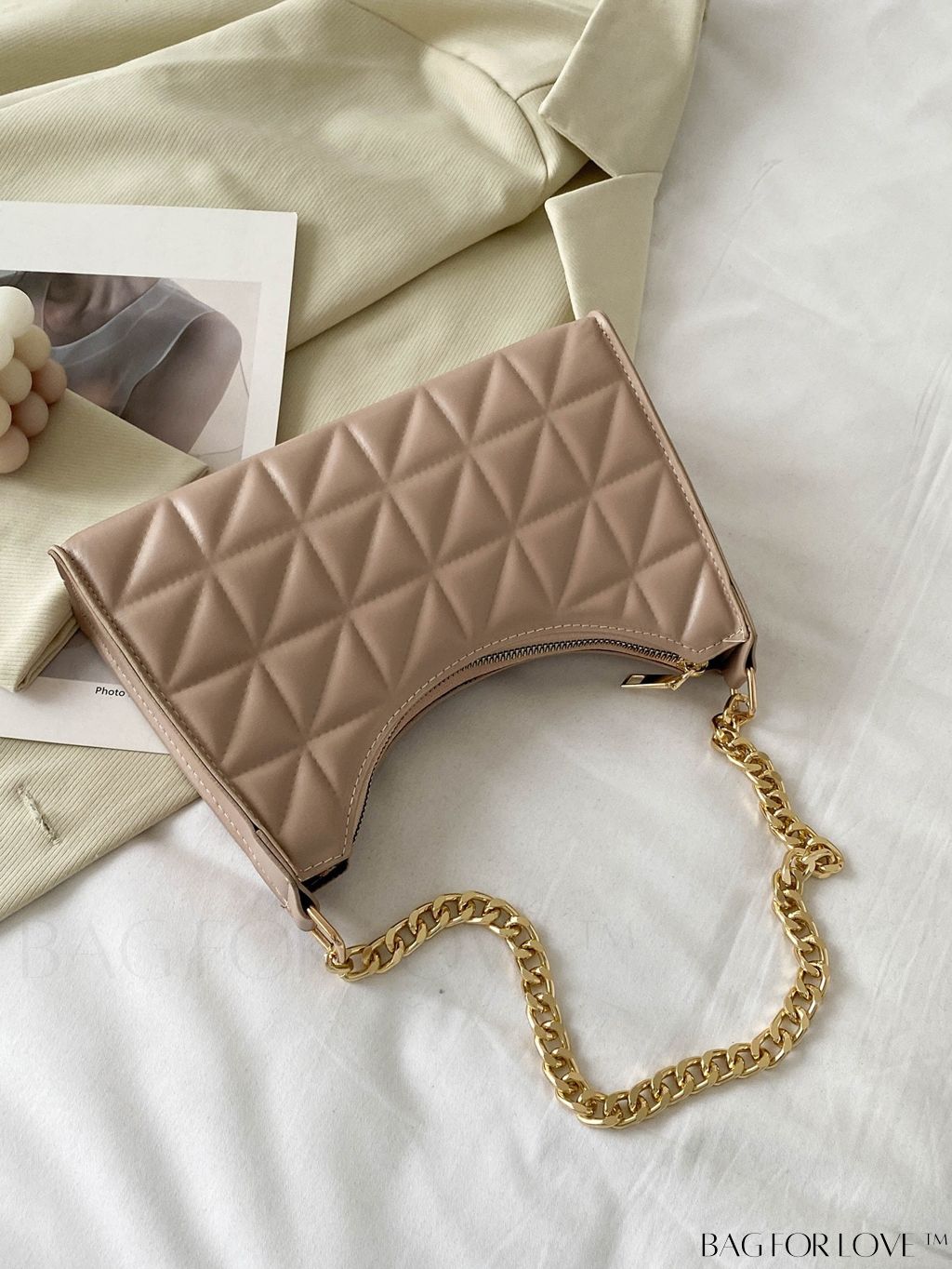 BagForLove - Chic Quilted Chain Baguette Purse
