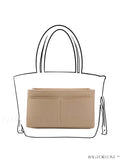 BagForLove - Streamlined Felt Khaki Tote Insert for Effortless Organization