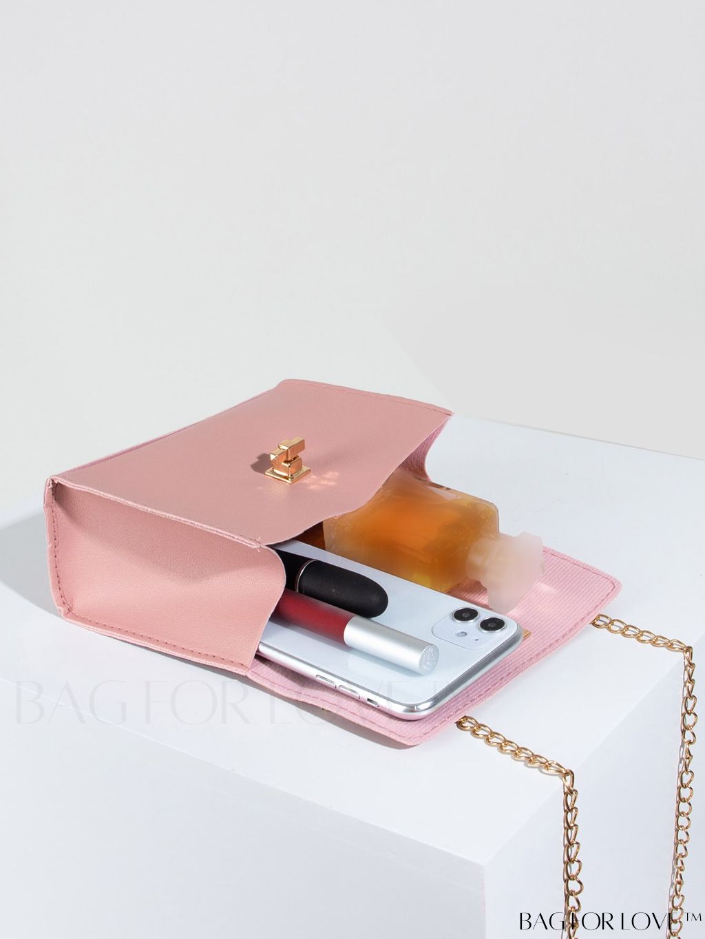 BagForLove - Neon Red Twilly Scarf Design Square Bag - Mini, Stylish, and Versatile!