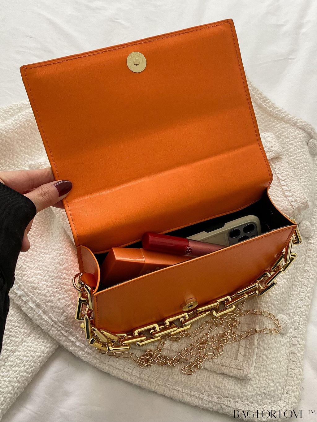 BagForLove - Compact Quilted Chain Square Bag with Subtle Detailing