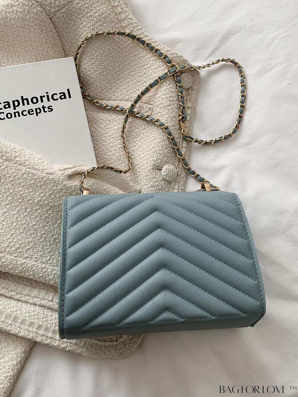 BagForLove - Compact Quilted Flap Shoulder Bag in Striking Neon Red