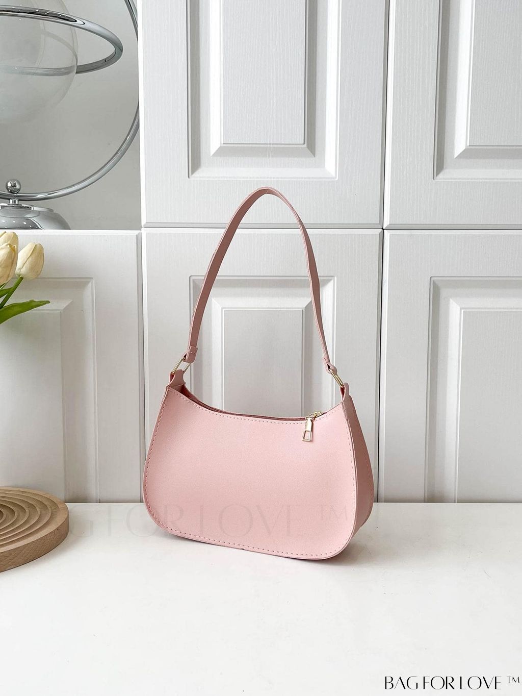 BagForLove - Refined Small Hobo Bag: Minimalist Elegance in Solid Color