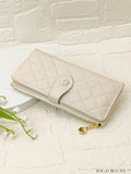 BagForLove - Stylish Pink Quilted Long Wallet with Zipper for Everyday Fashion