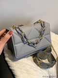BagForLove - Compact Chain Flap Square Bag with Stylish Quilted Design