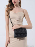 BagForLove - Stylish Adjustable Strap Crossbody Bag with Quilted Detail and Plaid Design