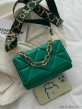 BagForLove - Compact Chain Flap Square Bag with Stylish Quilted Design
