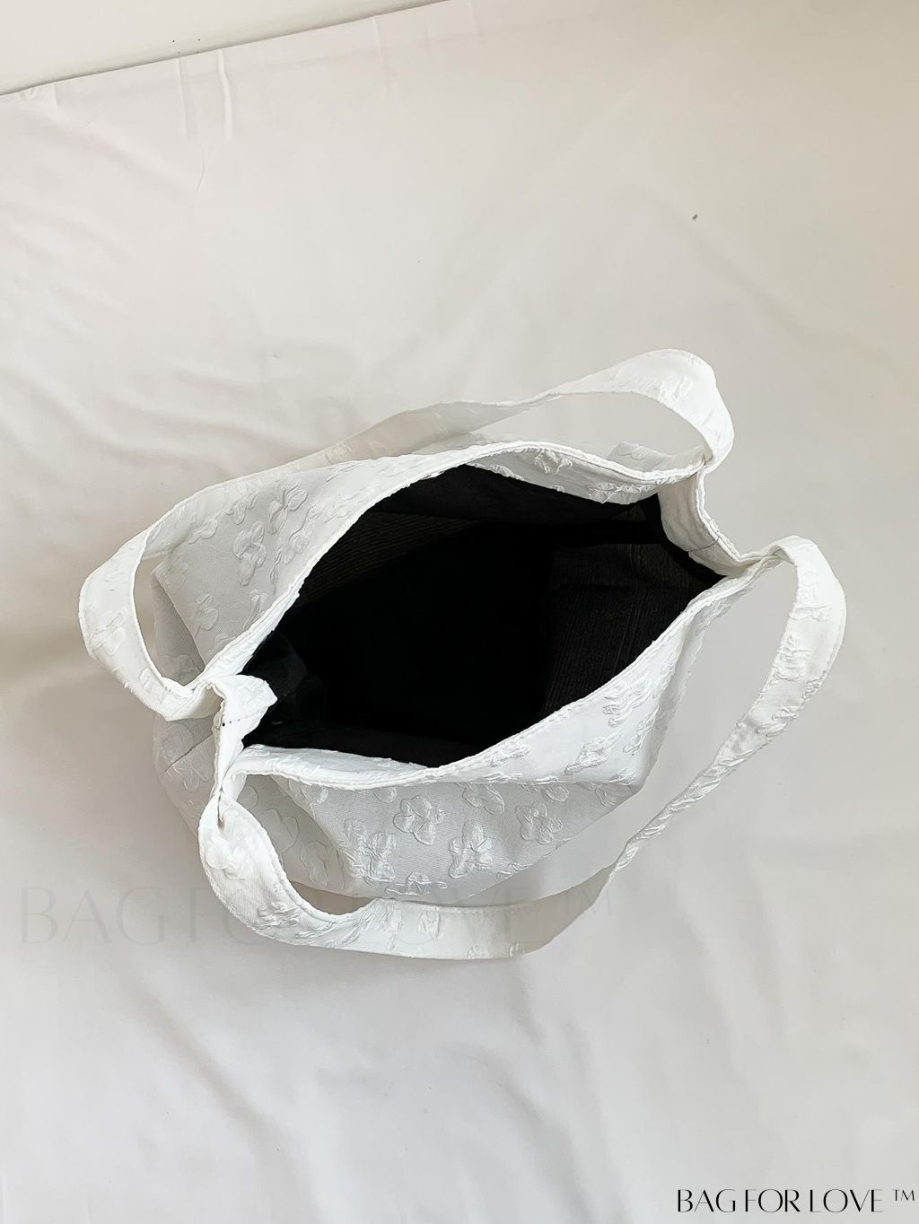 BagForLove - Stylish Jacquard Shopper Bag with Floral Design