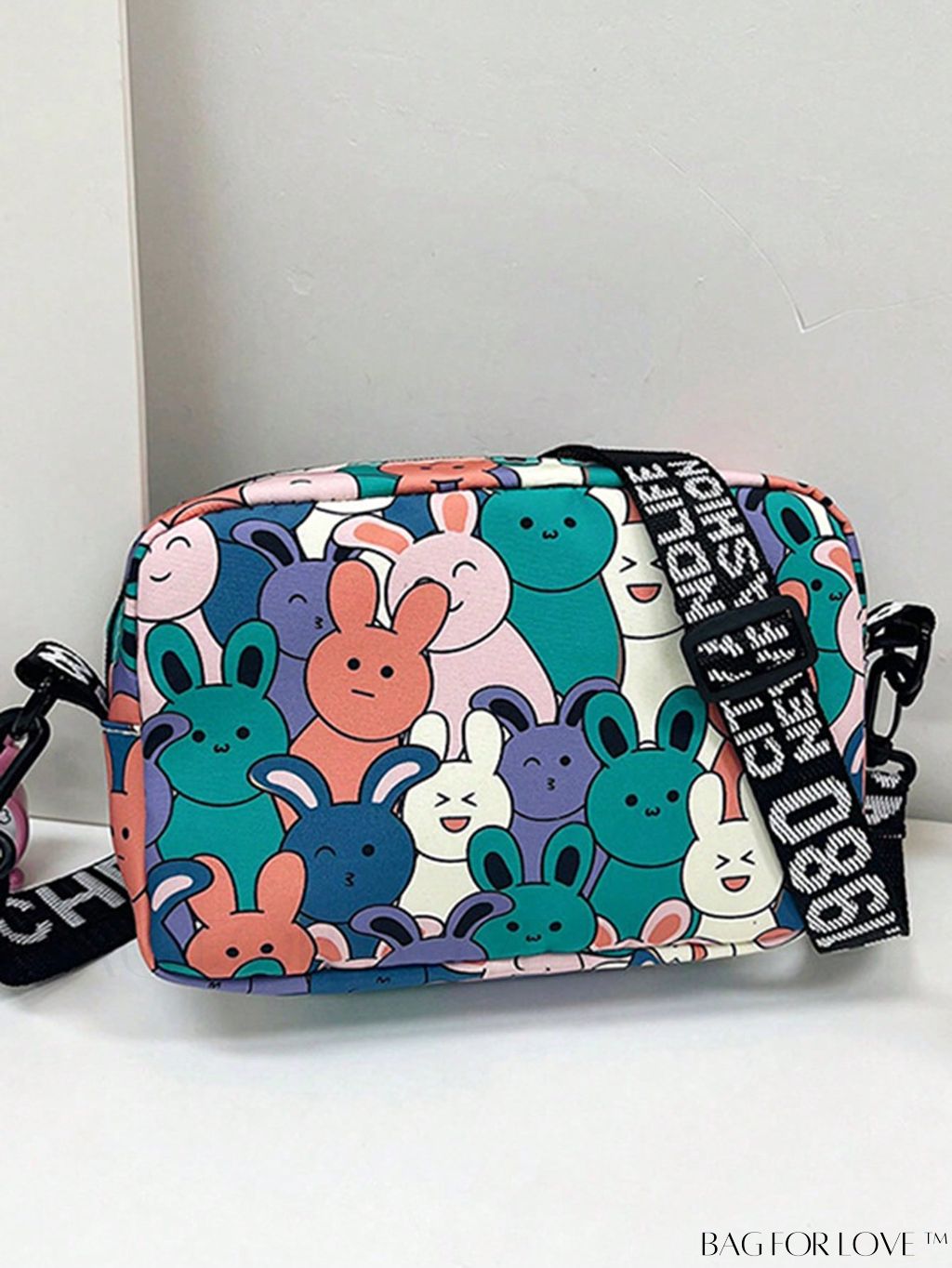 BagForLove - Adjustable Strap Mini Cartoon Rabbit Crossbody Bag with Stylish Design