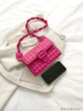 BagForLove - Compact Quilted Square Bag with Elegant Buckle Flap