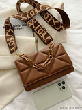 BagForLove - Compact Chain Flap Square Bag with Stylish Quilted Design