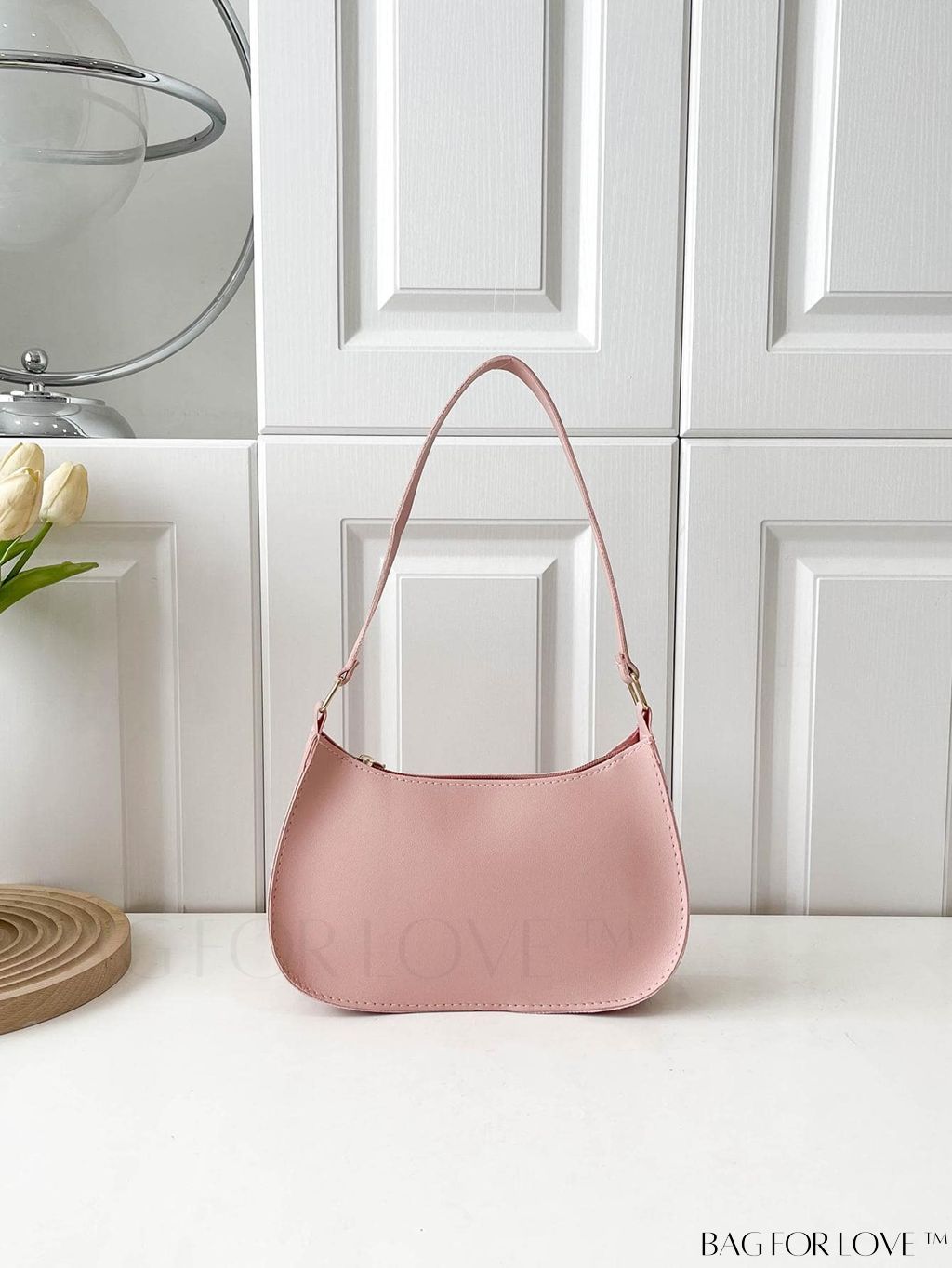 BagForLove - Refined Small Hobo Bag: Minimalist Elegance in Solid Color