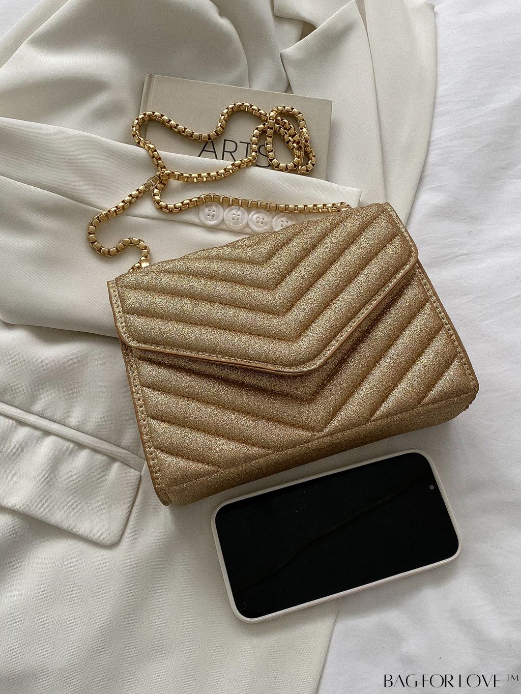 BagForLove - Compact Quilted Flap Shoulder Bag in Striking Neon Red