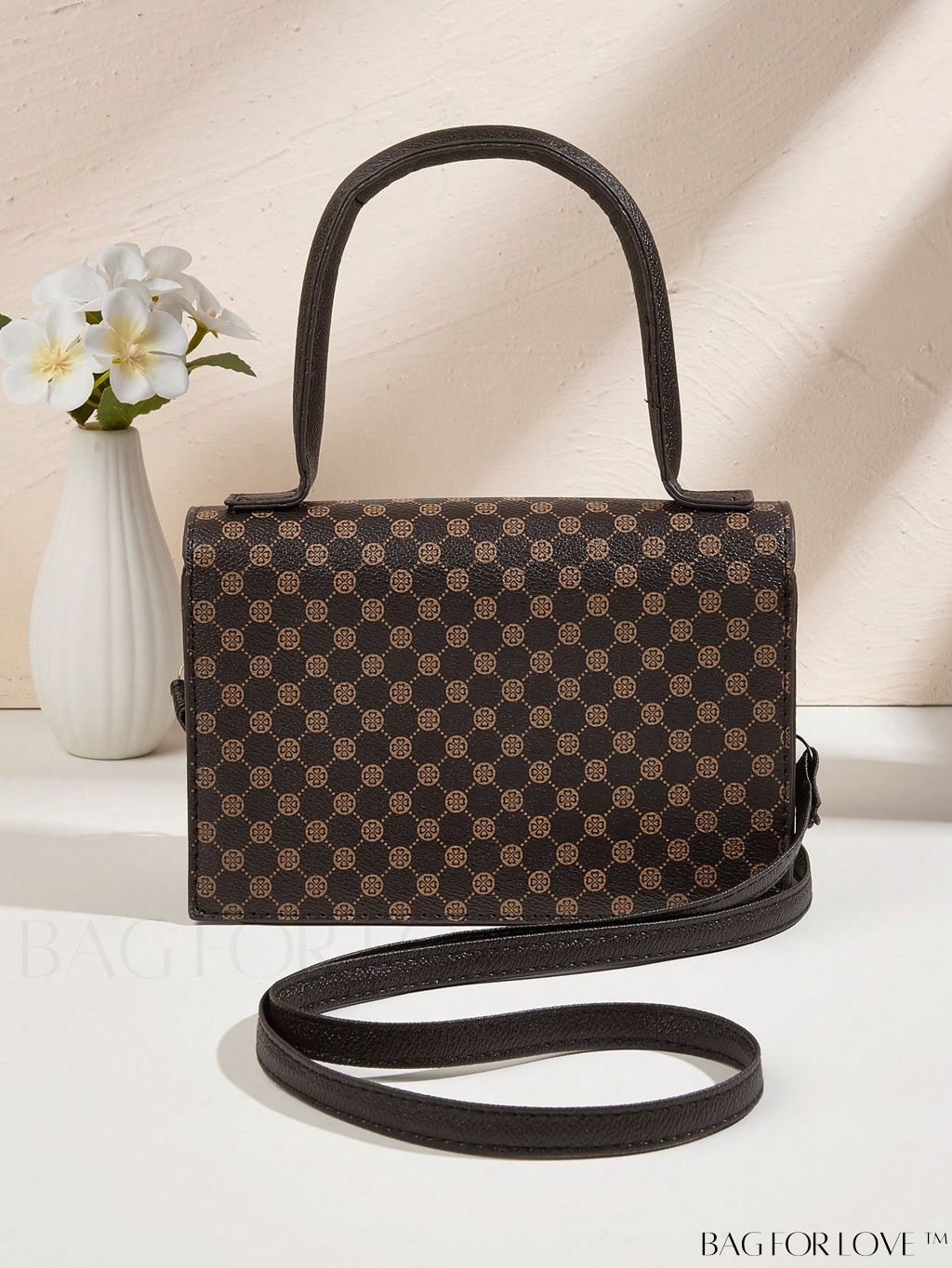 BagForLove - Crocodile Embossed Mini Flap Square Bag