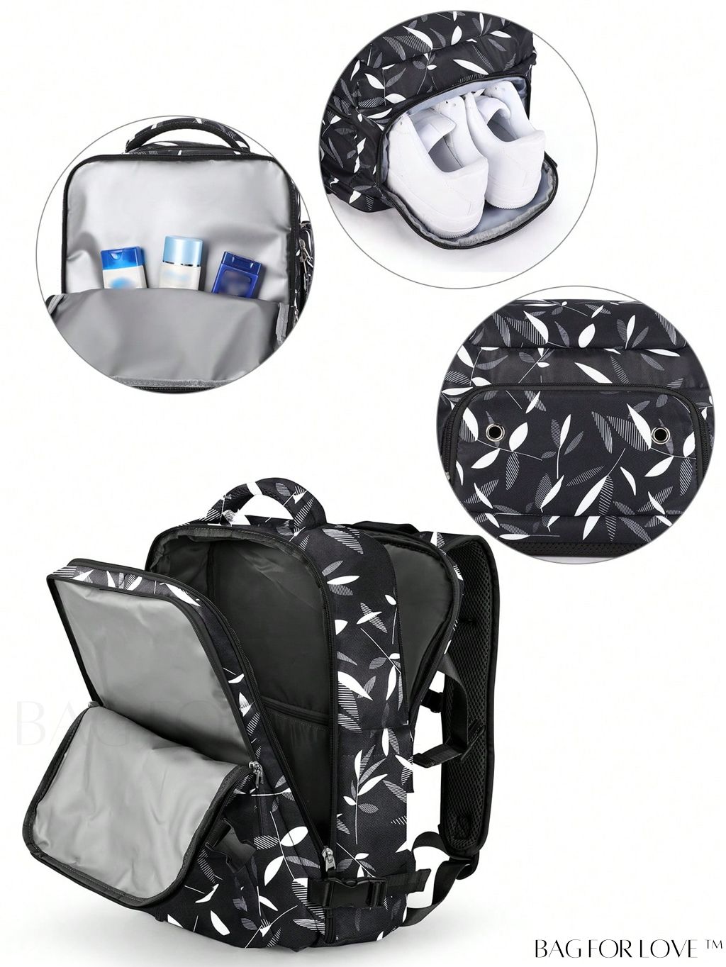 BagForLove - Premium Classic Medium Backpack with Zipper and Wet-Dry Separation