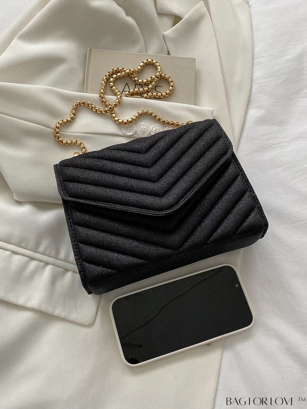 BagForLove - Compact Quilted Flap Shoulder Bag in Striking Neon Red