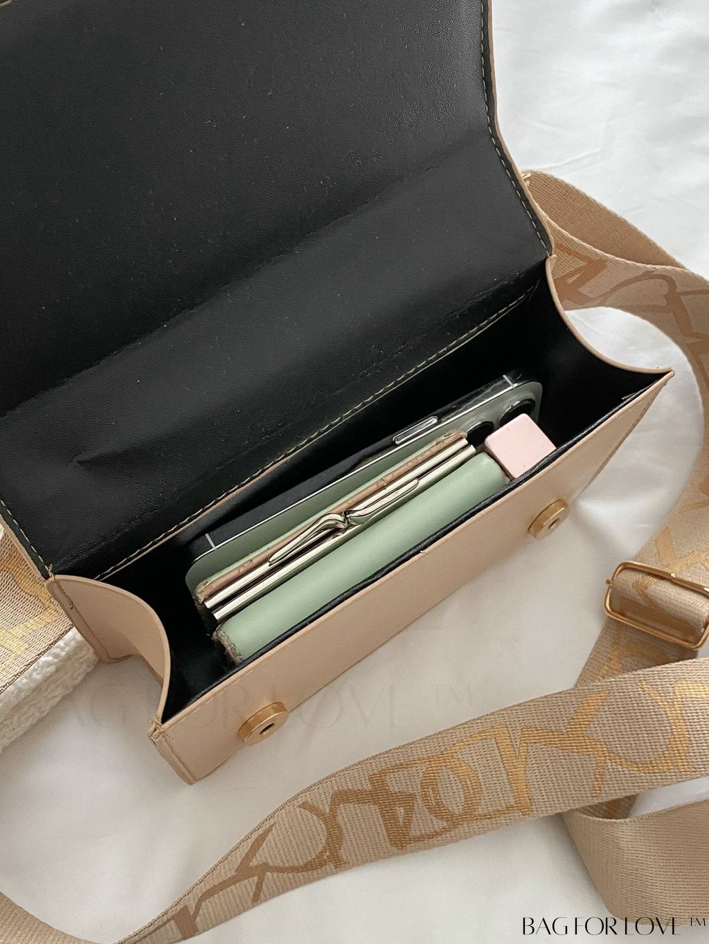 BagForLove - Compact Chain Flap Square Bag with Stylish Quilted Design