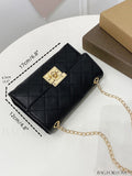 BagForLove - Mini Quilted Flap Chain Bag, Rhombus Embossed Shoulder Bag: Womens Artificial Leather Crossbody Purse