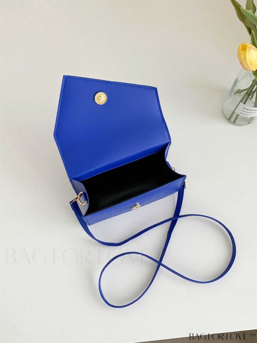 BagForLove - Crocodile Embossed Mini Flap Square Bag