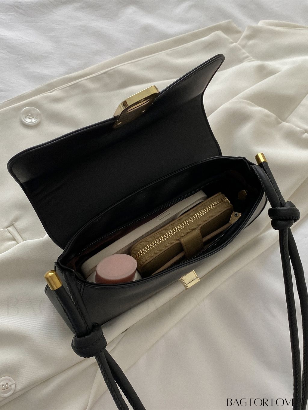 BagForLove - Sleek Flap Baguette Purse