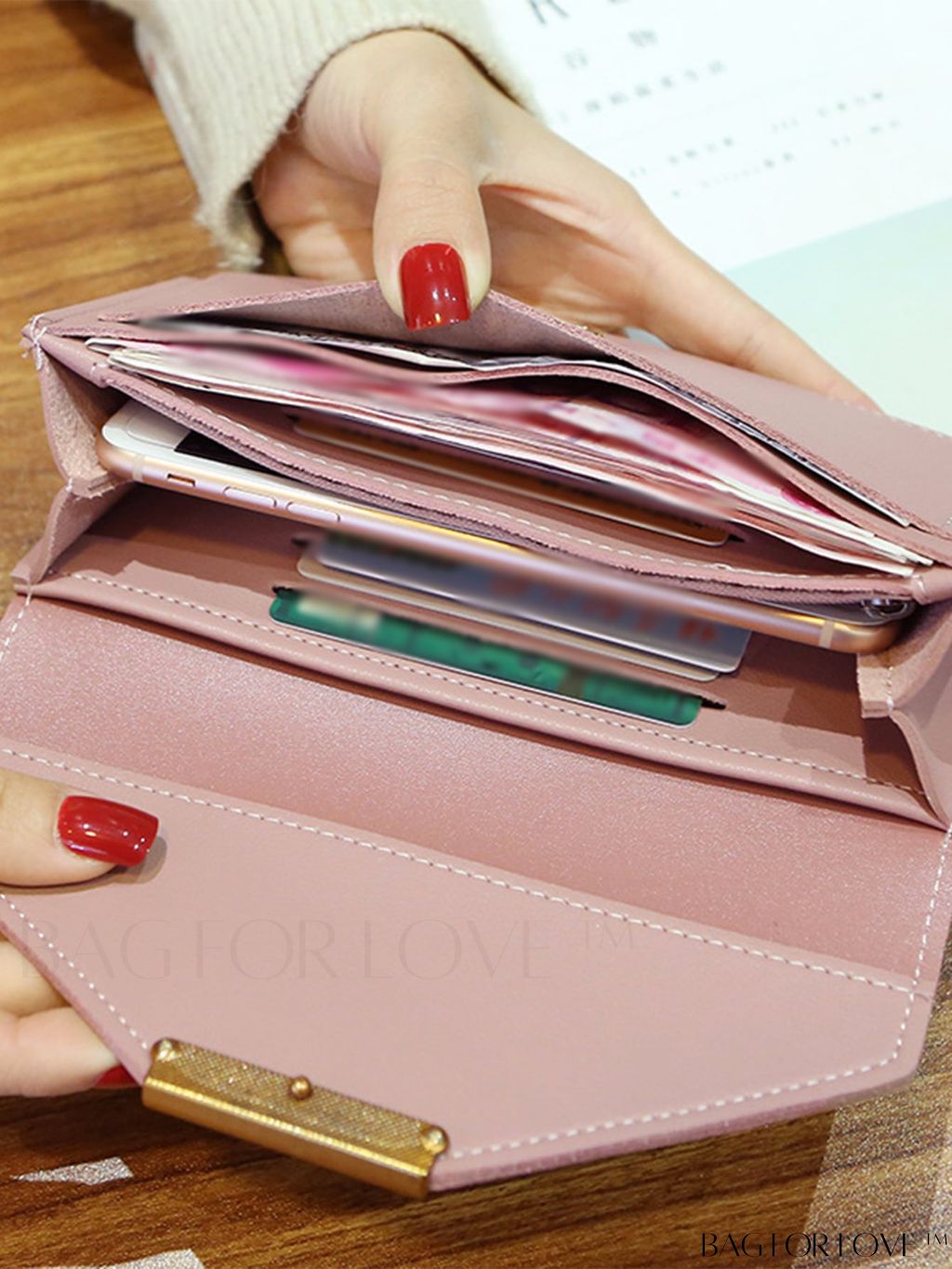 BagForLove - Stylish Personalized Long Wallet with Retro Charm and Versatile Multi-functionality